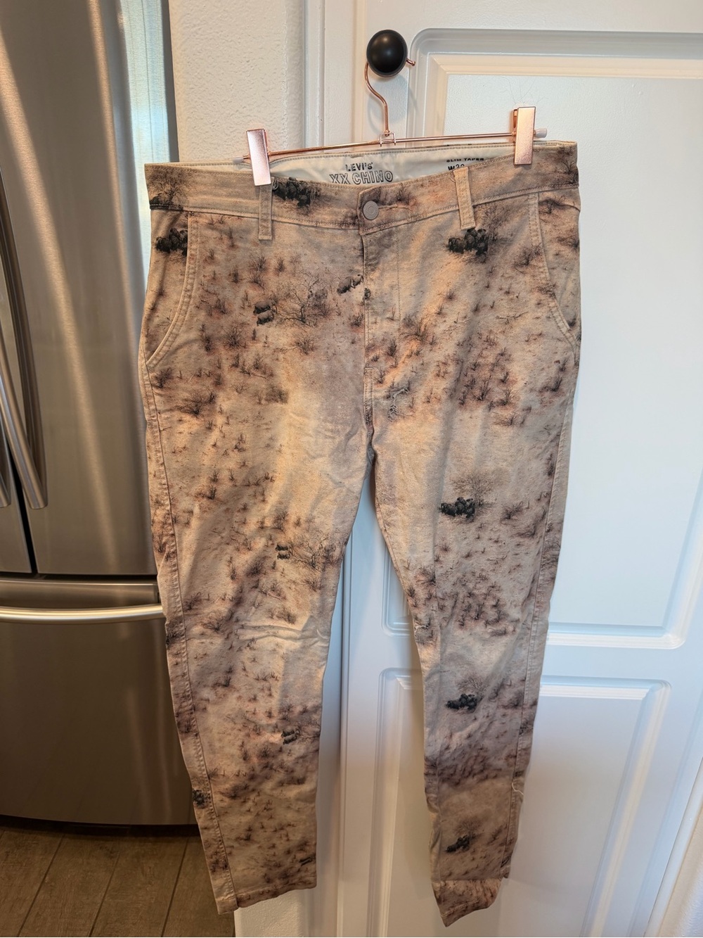 Levi's Beige and Brown Tie-Dye Chino Pants